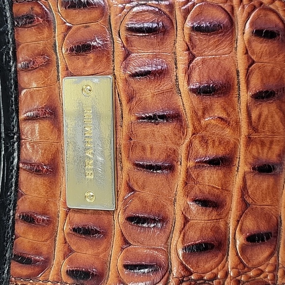 Brahmin Small Croc Embossed Leather Shoulder Bag - Picture 3 of 12